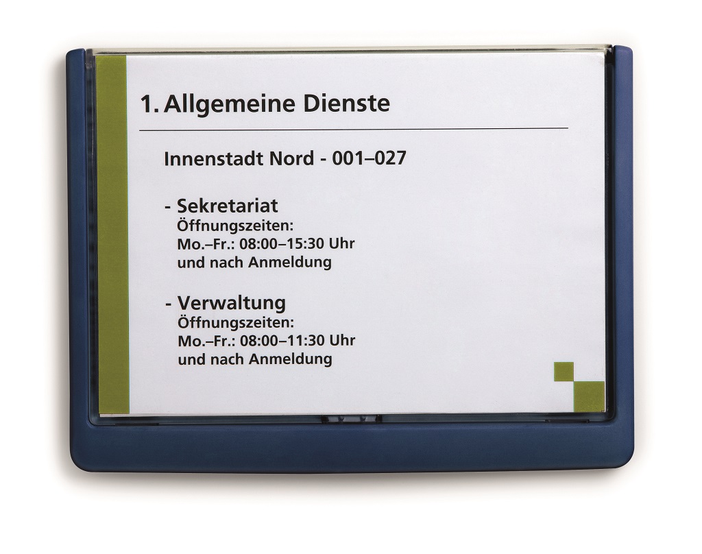 Informačná tabuľka Click Sign 210x148,5 modrá – Obrázok 5