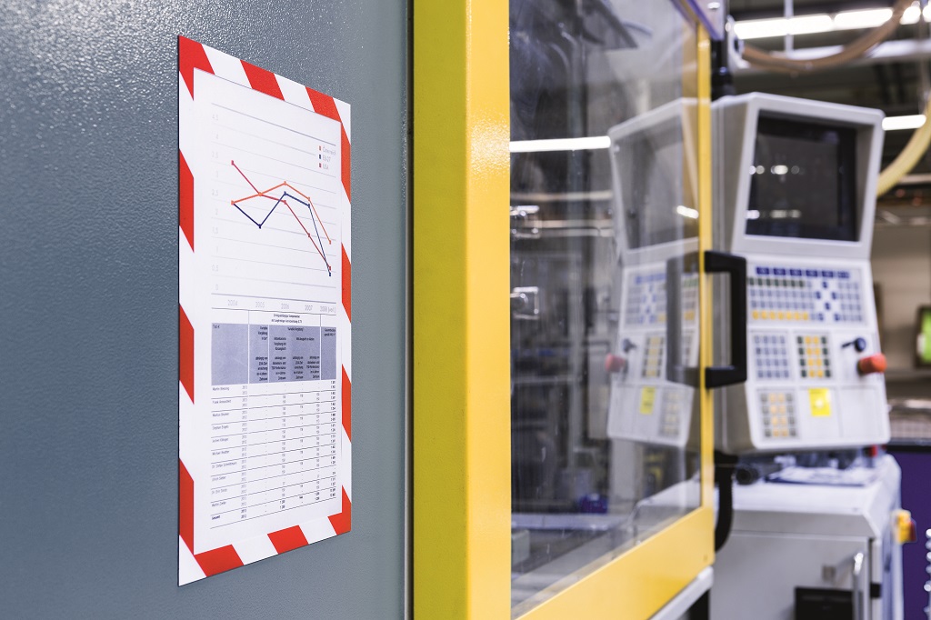 Panel DURAFRAME MAGNETIC SECURITY A4 červeno-biely – Obrázok 8