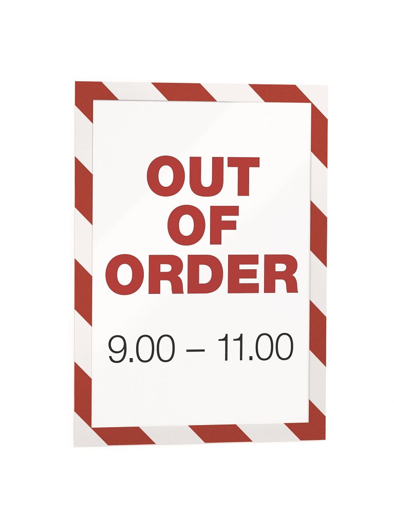 Panel DURAFRAME MAGNETIC SECURITY A4 červeno-biely – Obrázok 5