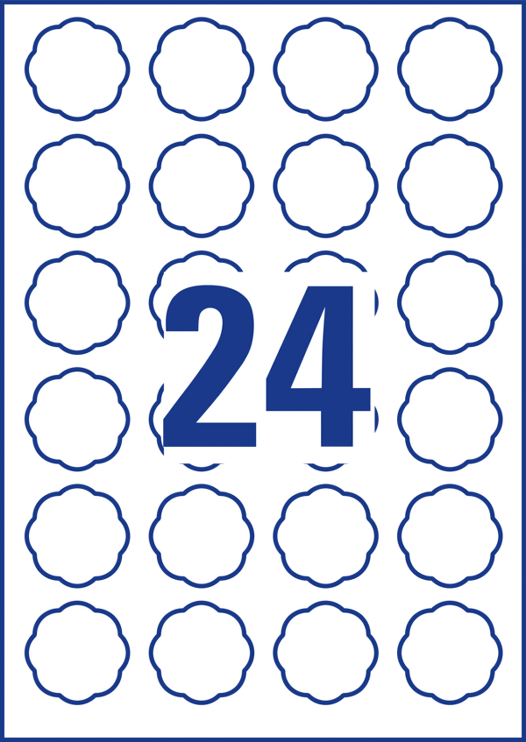 Etikety v tvare kvetu 40,8x40,3mm Avery 10 hárkov biele – Obrázok 3