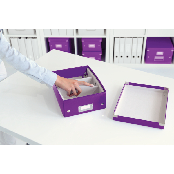 Malá organizačná krabica Click & Store purpurová – Obrázok 5