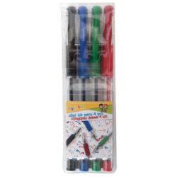 Gélové perá Gimboo 0,5 mm klasické farby, 4 ks