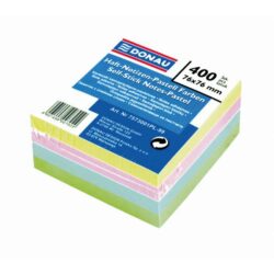 Bloček DONAU 76 x 76 mm, 4 pastelové farby, 400 lístkov