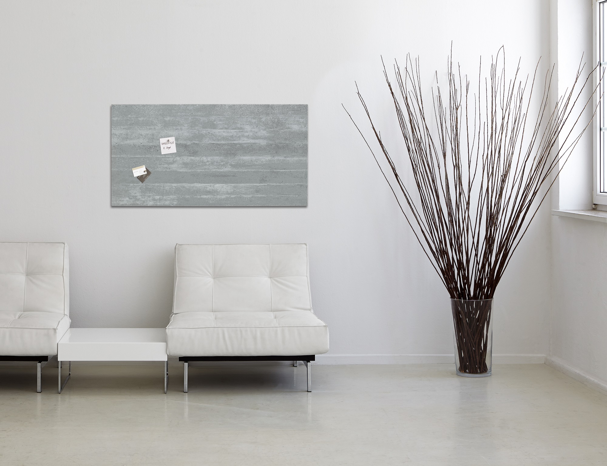 Sklenená tabuľa artverum 91x46cm podhľadový betón – Obrázok 2