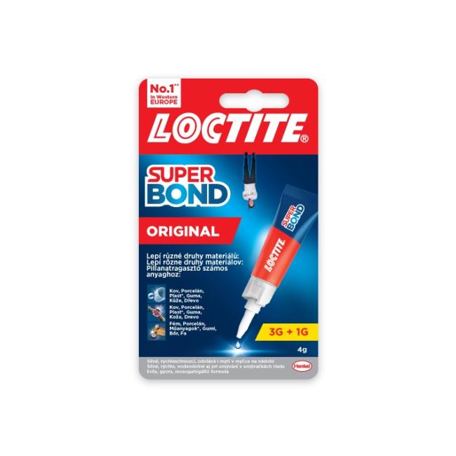 Sekundové lepidlo Loctite Super Bond Original 3+1g