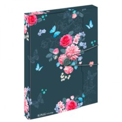 Plastový box s gumičkou Herlitz Ladylike A4 PP Kvety