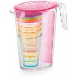 Džbán myDRINK 2,5l a 4 poháre, ružová