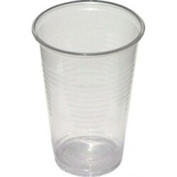 Poháre plastové 200 ml priehľadné 100% recykel (100 ks)