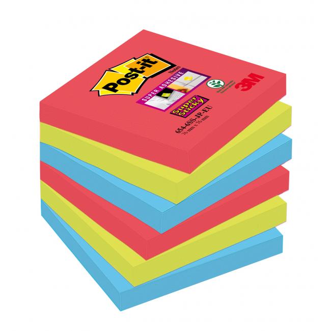 Bločky Post-it Super Sticky `Bora Bora` 76x76mm