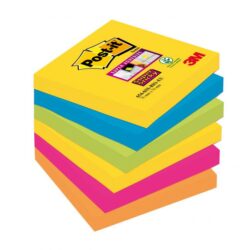 Bločky Post-it Super Sticky `Rio de Janeiro/ Carnival 76x76mm 6 bločkov po 90 lístkov