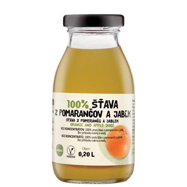 ZDRAVO šťava 100% pomarančovo-jablková 10 x 0,2 ℓ NEVRATNÉ SKLO