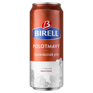 Pivo Birell nealko 24 x 0,5 ℓ Polotmavé plechovka