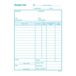 Dodací list A5 s DPH samoprepis
