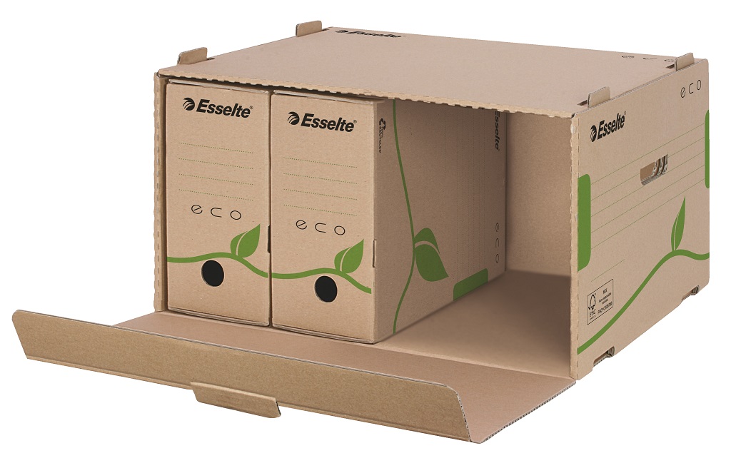 Archívna krabica s predným otváraním Esselte ECO hnedá 340x259x439 mm – Obrázok 2