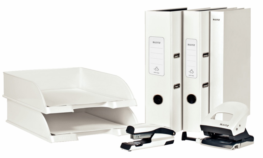 Zakladač pákový Leitz 180° WOW 5cm perleťovo biely – Obrázok 3