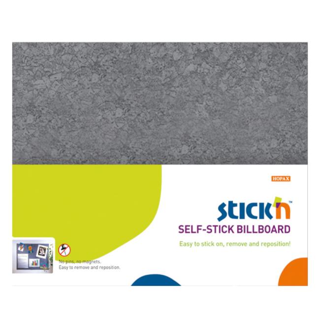 Samolepiaca nástenka Stick’n Hopax 58x46 cm sivá