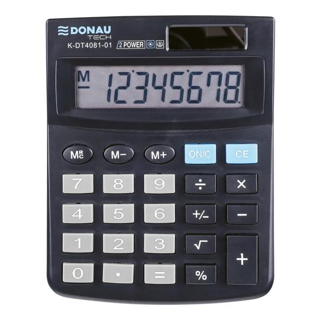 Kalkulačka DONAU TECH K-DT4081-01 vrecková čierna